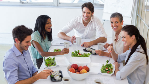 Employees Eating Lunch